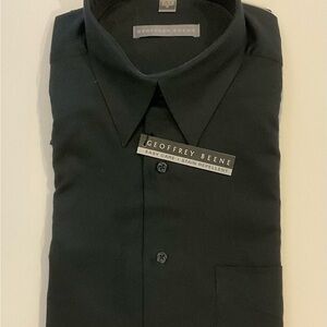 NWT Geoffrey Beene Men’s Black Long Sleeve Dress Shirt 15.5” x 34/35”